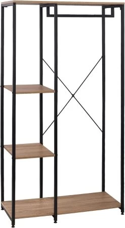 Garderobenständer & Schuhregal Mit Ablage, Aus Holz Und Stahl