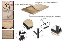 Garderobenständer Mit Ablage Schuhregal Aus Holz & Metall 11 Garderobenständer Mit Ablage Schuhregal Aus Holz & Metall -Möbel Store Garderobenstaender mit Ablage Schuhregal aus Holz und Stahl Schwarz Eiche hell SR0113hei 4 1280x1280