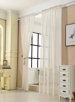 1 Stück Gardinen Transparent Mit Kräuselband Leinen Optik -Möbel Store Gardinen transparent mit Kraeuselband Leinen Optik VH5860cm 24 1280x1280