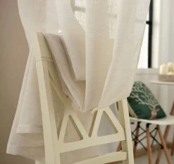 1 Stück Gardinen Transparent Mit Kräuselband Leinen Optik -Möbel Store Gardinen transparent mit Kraeuselband Leinen Optik VH5860cm 28 1280x1280