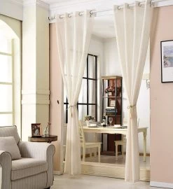 1 Stück Gardinen Transparent Mit Ösen Leinen Optik -Möbel Store Gardinen transparent mit Oesen Leinen Optik VH5862cm 35 1280x1280