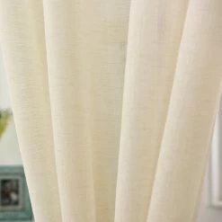 1 Stück Gardinen Transparent Mit Ösen Leinen Optik -Möbel Store Gardinen transparent mit Oesen Leinen Optik VH5862cm 39 1280x1280