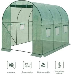 Gewächshaus 300x200x200 Cm, Foliengewächshaus Winterfest, Tomatenhaus Mit Tür 6 Fenstern -Möbel Store Gew chshaus 300x200x190 cm Foliengew chshaus Winterfest Tomatenhaus mit T r 6 Fenstern GWH00902gn Gr n5 1280x1280