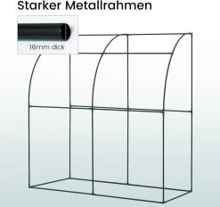 Gewächshaus, Foliengewächshaus Anlehngewächshaus 200x210x100cm, PE-Plane Mit Rolltüren -Möbel Store Gew chshaus Foliengew chshaus Anlehngew chshaus 200x210x100cm Tomatengew chshaus W0UETT0053 gr n 4 1280x1280