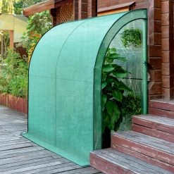 Gewächshaus, Foliengewächshaus Anlehngewächshaus 200x210x100cm, PE-Plane Mit Rolltüren -Möbel Store Gew chshaus Foliengew chshaus Anlehngew chshaus 200x210x100cm Tomatengew chshaus W0UETT0053 gr n 6 1280x1280