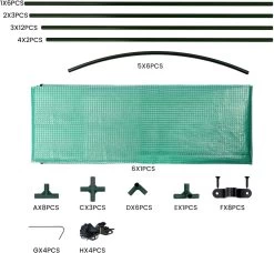 Gewächshaus, Foliengewächshaus Anlehngewächshaus 200x210x100cm, PE-Plane Mit Rolltüren -Möbel Store Gew chshaus Foliengew chshaus Anlehngew chshaus 200x210x100cm Tomatengew chshaus W0UETT0053 gr n 8 1280x1280