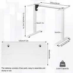 Höhenverstellbar Schreibtisch Elektrisch Mit Tischplatte 120 X 60 Cm Und 4 Memory-Steuerungen 11 Höhenverstellbar Schreibtisch Elektrisch Mit Tischplatte 120 X 60 Cm Und 4 Memory-Steuerungen -Möbel Store H henverstellbar Schreibtisch Elektrisch mit Tischplatte 120 x 60 cm und 4 Memory Steuerungen TS162ws Weiss Weiss Gestell9 1280x1280