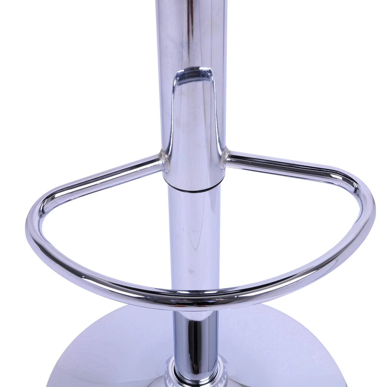 2er Set Barhocker, Stufenlose Höhenverstellung, Verchromter Stahl Kunstleder Weiß 7 2er Set Barhocker, Stufenlose Höhenverstellung, Verchromter Stahl Kunstleder Weiß – Bild 7