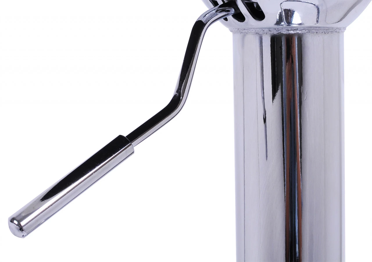 2er Set Barhocker, Stufenlose Höhenverstellung, Verchromter Stahl Kunstleder Weiß 6 2er Set Barhocker, Stufenlose Höhenverstellung, Verchromter Stahl Kunstleder Weiß – Bild 6