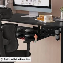 Höhenverstellbarer Schreibtisch, Elektrisch Mit Memory-Funktion, Mit Tastaturauszug -Möbel Store Hohenverstellbarer Schreibtisch 120x60cm Elektrisch mit Memory Funktion mit Tastaturauszug W0ETT0084 schwarz8 1280x1280