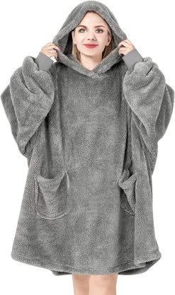 Hoodie Decke Mit Ärmeln Und Kapuze Kuscheldecke Flauschig Warm Pullover Decke Zum Anziehen