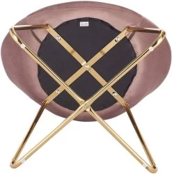 2er-Set Esszimmerstühle, Sitzfläche Aus Samt, Gekreuzte Vergoldete Metallbeine -Möbel Store K chenstuhl Polsterstuhl Samt Stahl rosa6 1280x1280