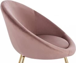 2er-Set Esszimmerstühle, Sitzfläche Aus Samt, Gekreuzte Vergoldete Metallbeine -Möbel Store K chenstuhl Polsterstuhl Samt Stahl rosa7 1280x1280