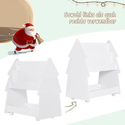 Kinder Bücherregal, Spielzeugregal In Baumform, Aus MDF, 60x71x38,5 Cm, Weiß -Möbel Store Kinder B cherregal Kinderb cherregal in Baumform aus MDF KR022ws weiss4 1280x1280