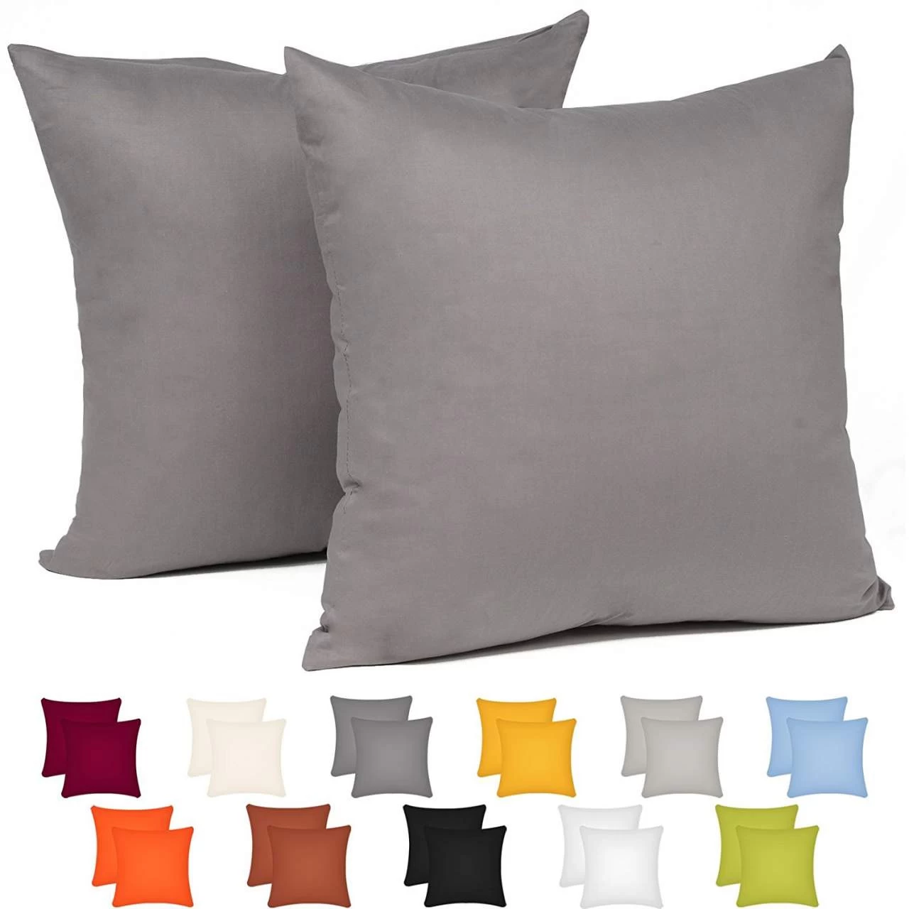 Kissenbezug 60x60cm Reißverschluss 100% Baumwolle 1 Kissenbezug 60x60cm Reißverschluss 100% Baumwolle