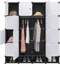 Kleiderschrank Garderobenschrank Mit 2 Kleiderstange