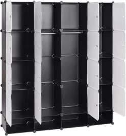 Kleiderschrank Garderobenschrank Mit 2 Kleiderstange -Möbel Store Kleiderschrank Garderobenschrank Mit 2 Kleiderstange SR0090sw5 1280x1280