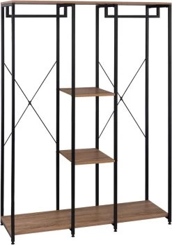 Kleiderständer Mit Ablage Aus Holz & Stahl In Größe XXXL