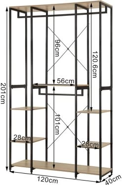Kleiderständer Aus Spanplatte Stahlrohr Hell Eiche Schwarz 10 Kleiderständer Aus Spanplatte Stahlrohr Hell Eiche Schwarz -Möbel Store Kleiderstaender aus Spanplatte Stahlrohr SR0129hei helleiche schwarz3 1280x1280