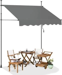 Klemmmarkise, Höhenverstellbar, UV-beständig Wasserdicht, Ohne Bohren
