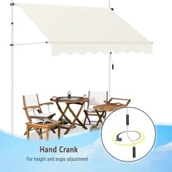Klemmmarkise, Höhenverstellbar, UV-beständig Wasserdicht, Ohne Bohren -Möbel Store Klemmmarkise h henverstellbar UV best ndig wasserdicht ohne Bohren 200 cm breite MKS0001cm01 Beige6 1280x1280