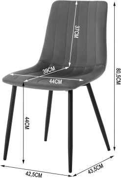 Klihome Esszimmerstühle 4er Set, Design Stuhl, Metallbeinen, Sitzfläche Aus Samt -Möbel Store Klihome Esszimmerstuehle 4er Set Design Stuhl Metallbeinen aus Samt W0ATT0355 4 Dunkelgrau3 1280x1280