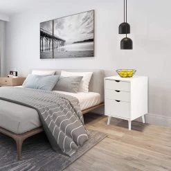 Schminktisch Mit 2 Schubladen & Nachttisch Weiß -Möbel Store Kosmetiktisch mit 2 Schubladen und Nachttisch fuer Schlafzimmer MB6059ws 5 1280x1280