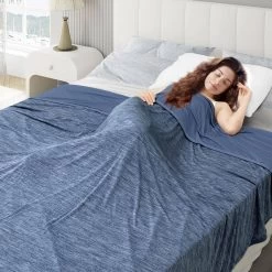WOLTU Kühldecke 2 In 1 Sommerdecke, Doppelseitige Decke, Leicht Atmungsaktiv -Möbel Store Kuehldecke 2 in 1 Sommerdecke Doppelseitige Decke leicht atmungsaktiv W0UETT0336 Blau6 1280x1280