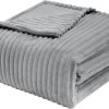 Kuscheldecke Flanell Flauschig, Sofadecke Mit Streifenmuster Für Bett Couch
