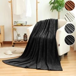 Kuscheldecke Tagesdecke Schwarz