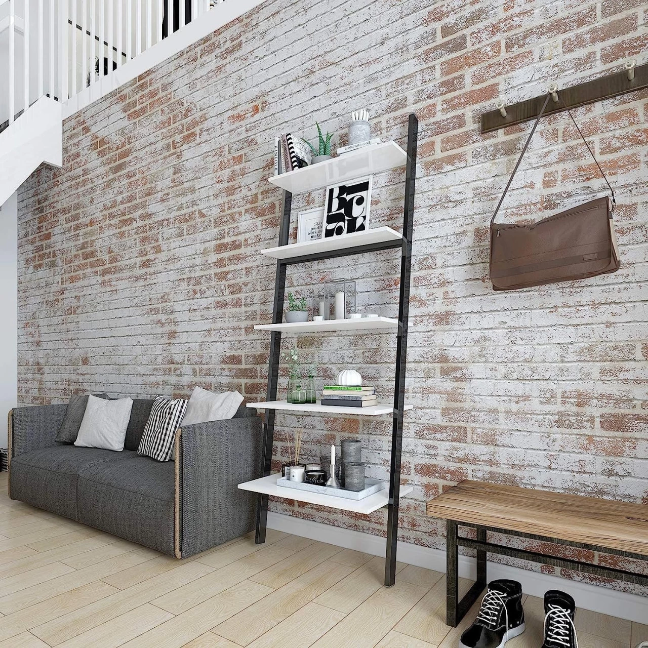 Leiterregal Standregal Metallregal Blumentreppe Bücherregal Mit 5 Ablage 5 Leiterregal Standregal Metallregal Blumentreppe Bücherregal Mit 5 Ablage – Bild 5