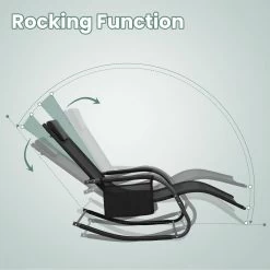 WOLTU Liegestuhl Sonnenliege Wetterfest, Gartenliege Bis 150 Kg, Mit Kopfstütze -Möbel Store Liegestuhl Sonnenliege wetterfest Gartenliege bis 150 kg Kopfstuetze W0ETT0157 Schwarz9 1280x1280