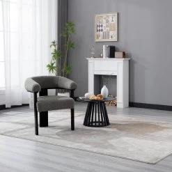 WOLTU Loungesessel Relaxsessel Lehnstuhl, Mit Fleece-Sitzfläche Massivholzbeinen, Dunkelgrau -Möbel Store Loungesessel Relaxsessel Lehnstuhl Fleece Sitzflaeche Massivholzbeinen W0ATT0339 Dunkelgrau8 1280x1280