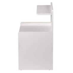 Nachttisch Nachtschrank Beistelltisch Mit Ablagefläche, MDF, 40x35x62cm, Weiß -Möbel Store Nachtkommode Nachtschrank MDF weiss6 1280x1280