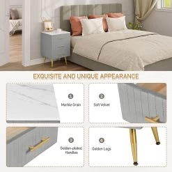 Nachttisch, 3 Schubladen Aus Massivholz, Höhe Tragfähigkeit, 40,5x41x60cm, Grau -Möbel Store Nachttisch 3 Schubladen aus Massivholz H he Tragf higkeit 40 5x41x60cm TS135gr Grau6 1280x1280