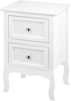Nachttisch Sofatisch Nachtkommode Nachtschrank Mit 2 Schubladen Aus MDF