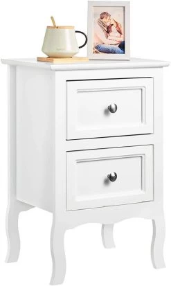 Nachttisch Sofatisch Nachtkommode Nachtschrank Mit 2 Schubladen Aus MDF -Möbel Store Nachttisch mit 2 Schubladen aus MDF TS119ws weiss6 1280x1280
