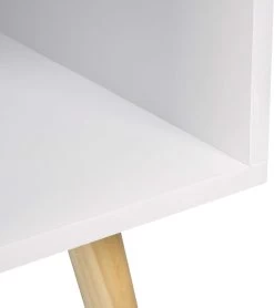 Nachttisch Mit Schublade&Offenem Fach, Mit Beinen, Holz, 48x40x50cm(BxTxH) -Möbel Store Nachttisch mit Schublade Offenem Fach mit Beinen Holz 48x40x50cm BxTxH TSR72ws Weiss1 1280x1280