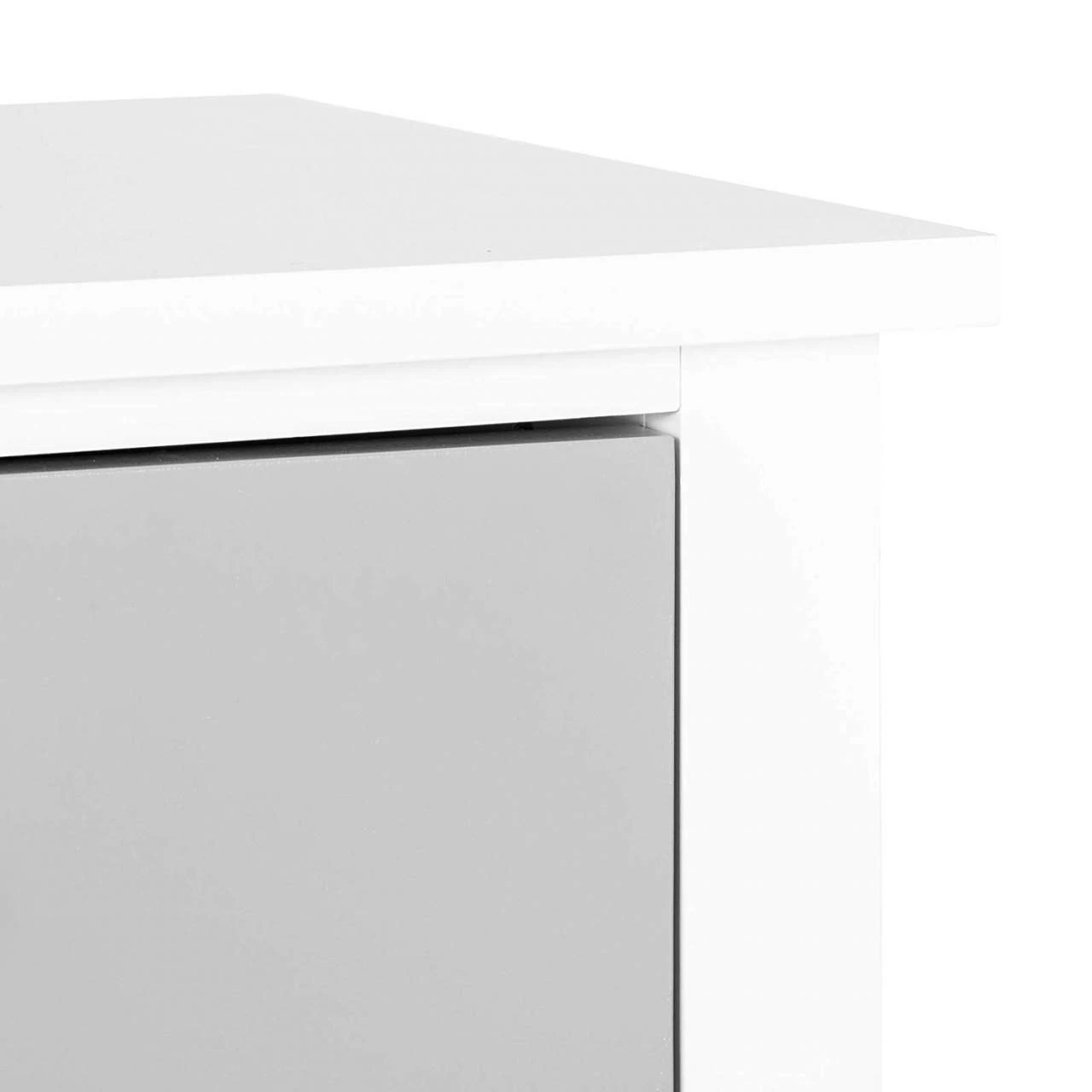 Nachttisch Beistelltisch Sofatisch, Mit Schublade Und Offenem Fach Weiß 6 Nachttisch Beistelltisch Sofatisch, Mit Schublade Und Offenem Fach Weiß – Bild 6