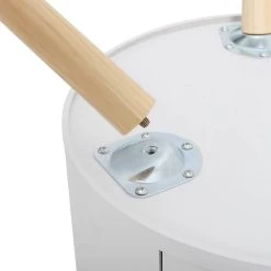 Nachttisch Runde Beistelltisch Mit Schublade Nachtschrank Aus MDF Weiß -Möbel Store Nachttisch runde Beistelltisch Nachtkommode mit Schublade Nachtschrank aus MDF TS155ws weiss9 1280x1280