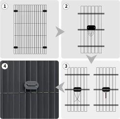 PVC Sichtschutzmatte Sichtschutzzaun Mit Kabelbindern, UV-beständig Wetterfest Windschutz -Möbel Store PVC Sichtschutzmatte Sichtschutzzaun mit Kabelbindern UV best ndig Wetterfest Windschutz GZZ1184gr Grau7 1280x1280