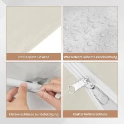 WOLTU Pavillon 3x3 M, Mit Seitenwänden Moskitonetz, Metall, Partyzelt, Beige -Möbel Store Pavillon 3x3 m mit Seitenwaenden Moskitonetz Metall Partyzelt W0UETT0227 Beige8 1280x1280