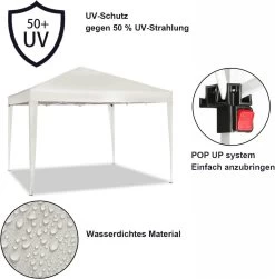 Pavillon Pop-Up Wasserdichter Sonnenschutz Terrasse Festival Pagodenzelt 3 X 3 M -Möbel Store Pavillon Pop Up wasserdichter Sonnenschutz Terrasse Festival Pagodenzelt 3 x 3 mPVL0002be Beige3 1280x1280