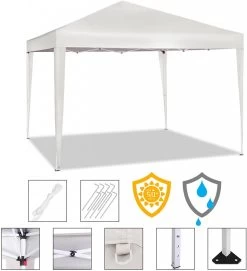 Pavillon Pop-Up Wasserdichter Sonnenschutz Terrasse Festival Pagodenzelt 3 X 3 M -Möbel Store Pavillon Pop Up wasserdichter Sonnenschutz Terrasse Festival Pagodenzelt 3 x 3 mPVL0002be Beige4 1280x1280