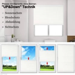 Plissee Klemmfix Ohne Bohren Easyfix Weiß -Möbel Store Plissee Klemmfix ohne Bohren Easyfix Weiss VH5541ws3 1280x1280