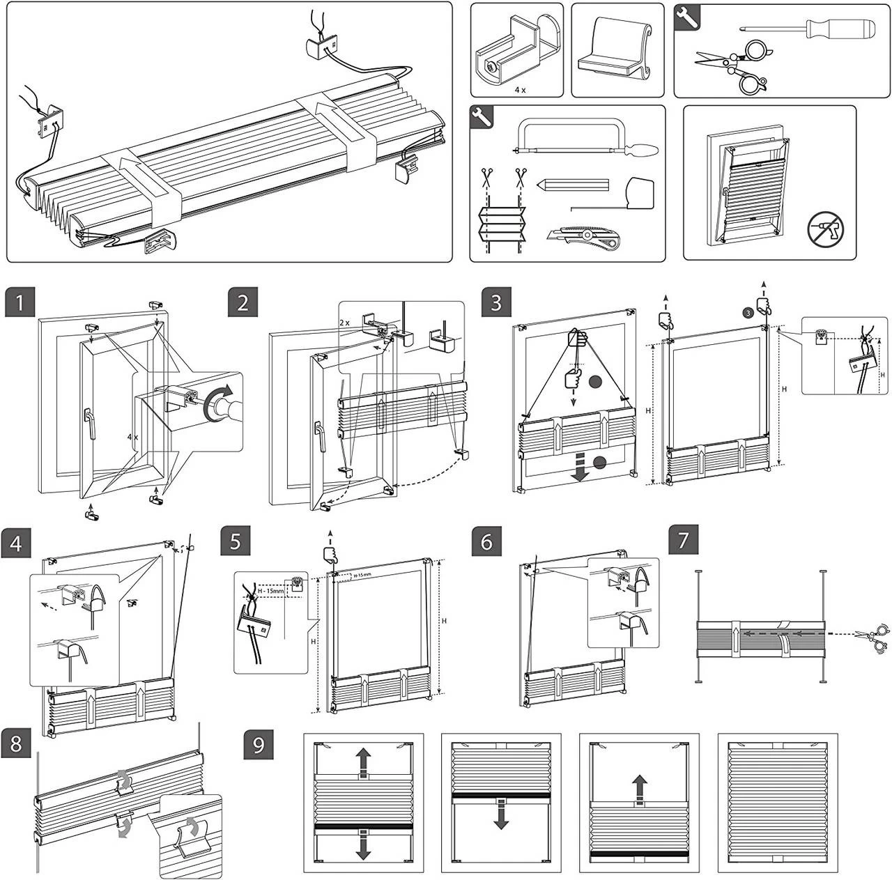 Plissee Klemmfix Verspannt In Crushed Optik Weiß 8 Plissee Klemmfix Verspannt In Crushed Optik Weiß – Bild 8