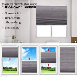 Plissee Klemmfix Verspannt In Crushed Optik Crème -Möbel Store Plissee Klemmfix verspannt in Crushed Optik Easyfix Creme PS5582cm3 1280x1280