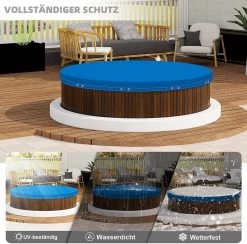 Poolplane Aus 200 G/m² PE, Pool Abdeckplane Mit Ösen Drahtseil Aluminiumverschluss -Möbel Store Poolabdeckung wasserdicht mit sen Drahtseil Aluminiumverschluss GZ1239bl01 blau6FWgCzCXICWmgO 1280x1280