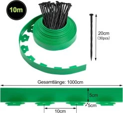 Rasenkante Kunststoff Mit Erdanker, Rasenbegrenzung Wurzelsperre System -Möbel Store Rasenkante Kunststoff mit 60 Erdanker Rasenbegrenzung Wurzelsperre System GRK0001gn gr n3DxXTzjxWepRn5 1280x1280