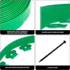 Rasenkante Kunststoff Mit Erdanker, Rasenbegrenzung Wurzelsperre System -Möbel Store Rasenkante Kunststoff mit 60 Erdanker Rasenbegrenzung Wurzelsperre System GRK0001gn gr n6dBNIk7cYjNTKd 1280x1280